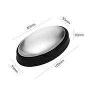 Sapone per mani ovale in acciaio inossidabile per pulizia portatile da 2 pezzi che elimina gli odori con base, consegna in stile casuale, Oval with Base