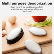 Sapone per mani ovale in acciaio inossidabile per pulizia portatile da 2 pezzi che elimina gli odori con base, consegna in stile casuale, Oval with Base