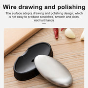 Sapone per mani ovale in acciaio inossidabile per pulizia portatile da 2 pezzi che elimina gli odori con base, consegna in stile casuale, Oval with Base