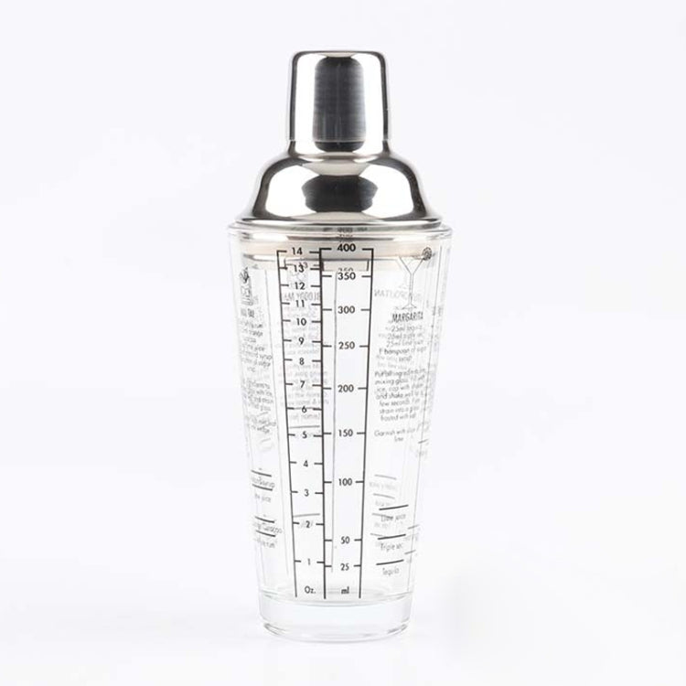 Shaker cocktail in vetro e acciaio inox 450 ml