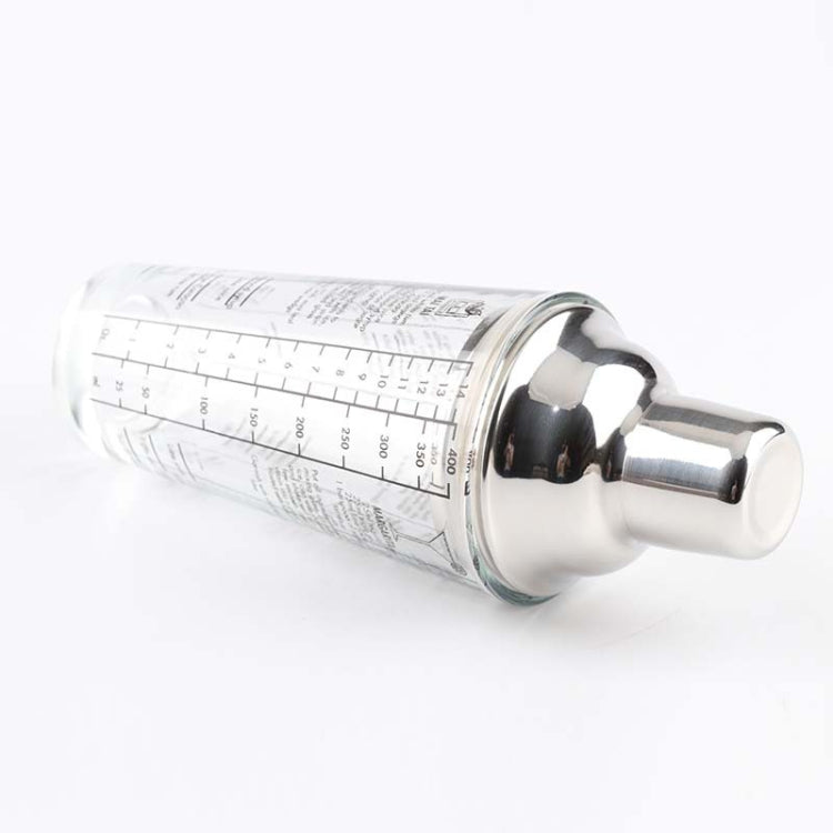 Shaker cocktail in vetro e acciaio inox 450 ml