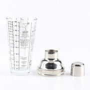 Strumenti per shaker da cocktail in vetro in acciaio inossidabile Tazza da tè al latte con scala, capacità: 450 ml, 450ml Cocktail Shaker