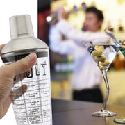 Strumenti per shaker da cocktail in vetro in acciaio inossidabile Tazza da tè al latte con scala, capacità: 450 ml, 450ml Cocktail Shaker