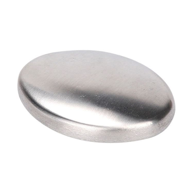 Sapone per le mani ovale in acciaio inossidabile per la pulizia portatile che elimina gli odori, consegna in stile casuale, Oval