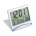 MT-033 Sveglia digitale portatile pieghevole con display LCD per temperatura da viaggio, MT-033