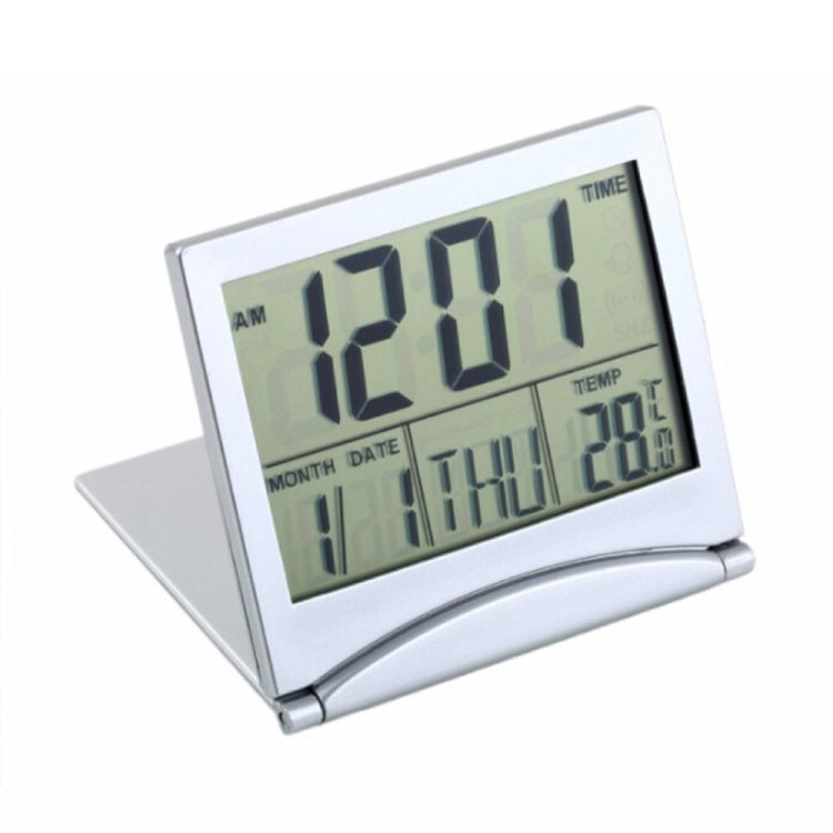 MT-033 Sveglia digitale portatile pieghevole con display LCD per temperatura da viaggio, MT-033