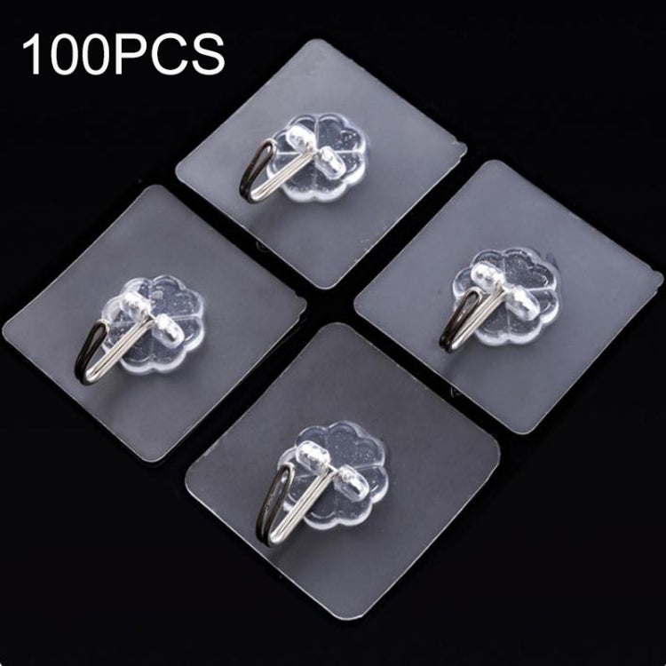 Gancio trasparente antitraccia per parete bagno cucina 6x6 cm