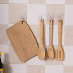 Gancio trasparente antitraccia per parete bagno cucina 6x6 cm