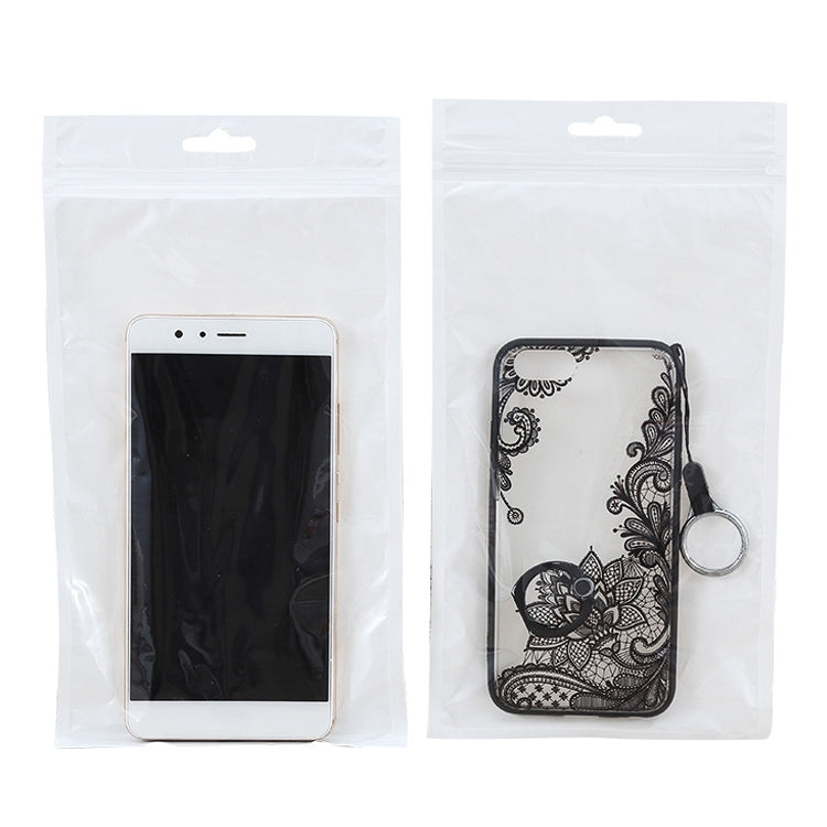 100 pz 10 cm x 12 cm foro per appendere trasparente frontale bianco perla gioielli sacchetto di imballaggio con chiusura a zip, stampa personalizzata e dimensioni sono i benvenuti, 10*12cm