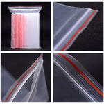 Buste imballaggio trasparenti in PE con chiusura zip 15x20 cm