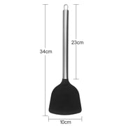 Fetta di cottura in silicone resistente alle alte temperature con manico in acciaio inossidabile kn605, Red, Black, Grey