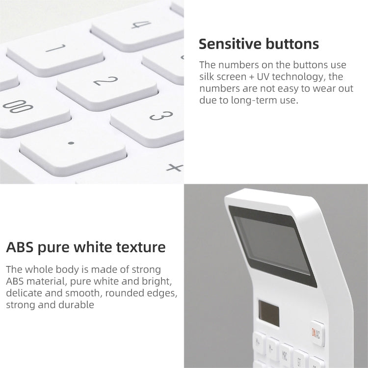 Calcolatrice per riso originale Xiaomi Youpin LEMO Display a LED a 12 bit Materiale ABS Angolo di 6 gradi, 12-bit Calculator
