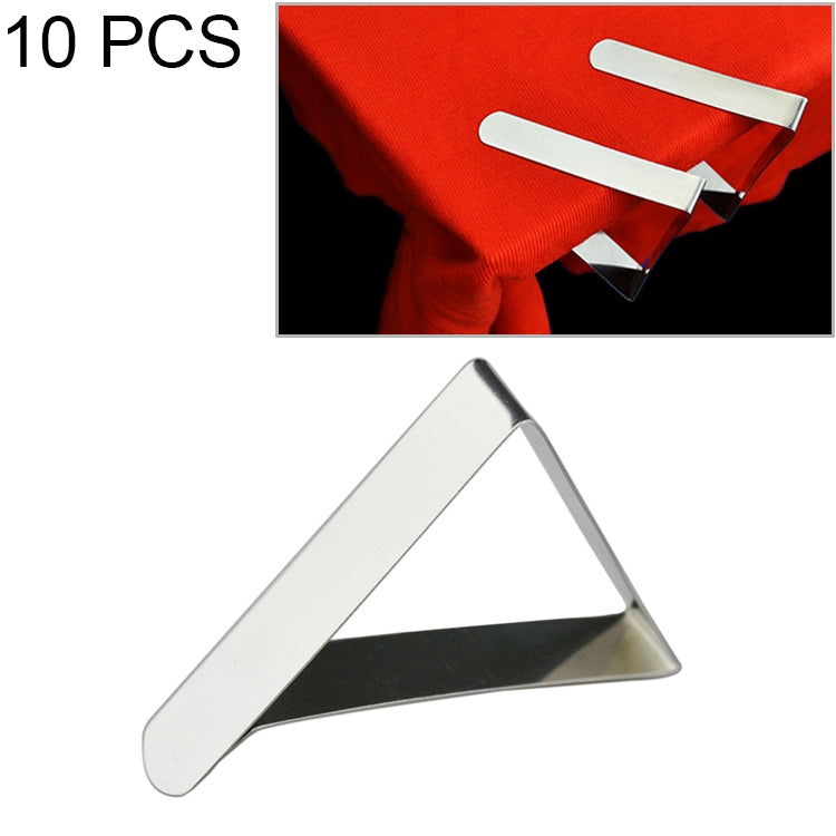 Supporto per morsetto triangolare regolabile con clip per tovaglia in acciaio inossidabile da 10 pezzi, 10 PCS