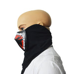 FG-FULL-01 Maschera di Halloween Maschera cosplay di terrore a luce fredda a LED con controllo vocale, FG-FULL-01