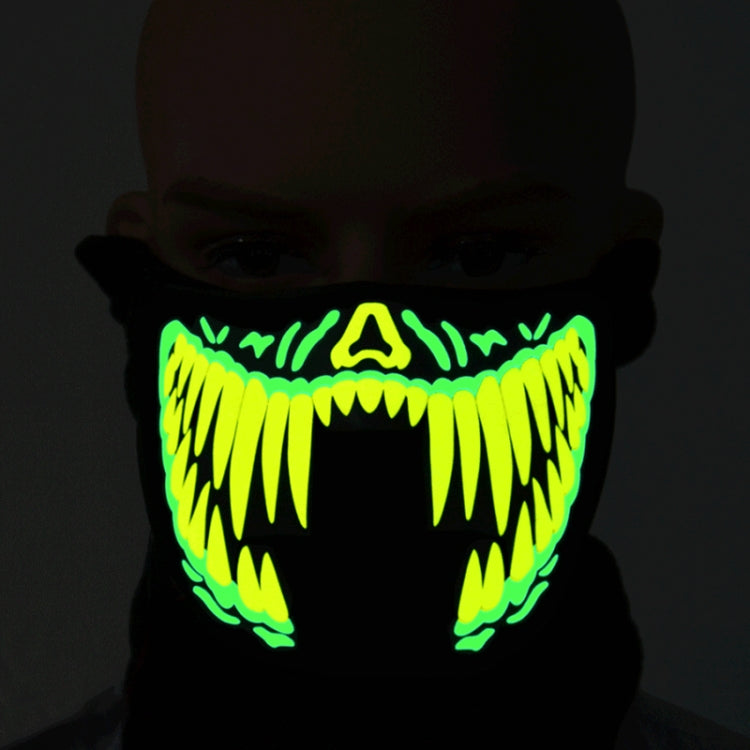 Maschera Halloween LED con controllo vocale 22x15 cm