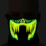 Maschera Halloween LED con controllo vocale 22x15 cm