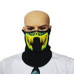Maschera Halloween LED con controllo vocale 22x15 cm