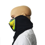 Maschera Halloween LED con controllo vocale 22x15 cm