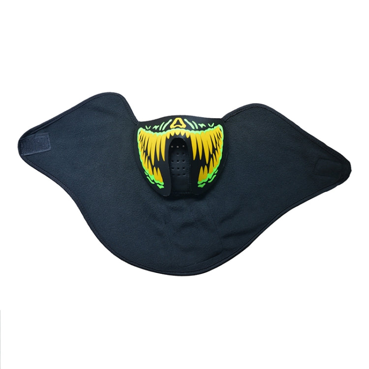 Maschera Halloween LED con controllo vocale 22x15 cm