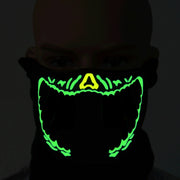 Maschera Halloween LED con controllo vocale 22x15 cm