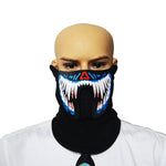 Maschera Halloween LED con controllo vocale 22x15 cm