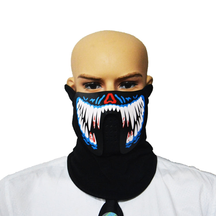 Maschera Halloween LED con controllo vocale 22x15 cm