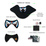 Maschera Halloween LED con controllo vocale 22x15 cm