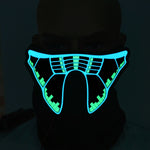 Maschera di Halloween LED con controllo vocale 22x15 cm