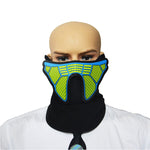 Maschera di Halloween LED con controllo vocale 22x15 cm