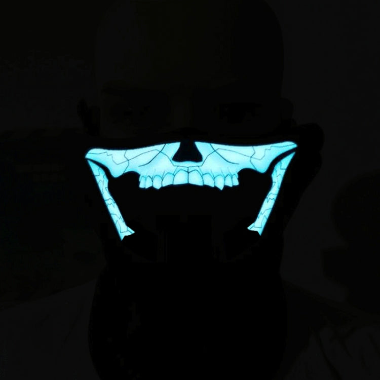 Maschera Halloween LED con controllo vocale 22x15 cm