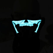 FG-MA-018 Maschera di Halloween Maschera cosplay di terrore a luce fredda con controllo vocale a LED, FG-MA-018