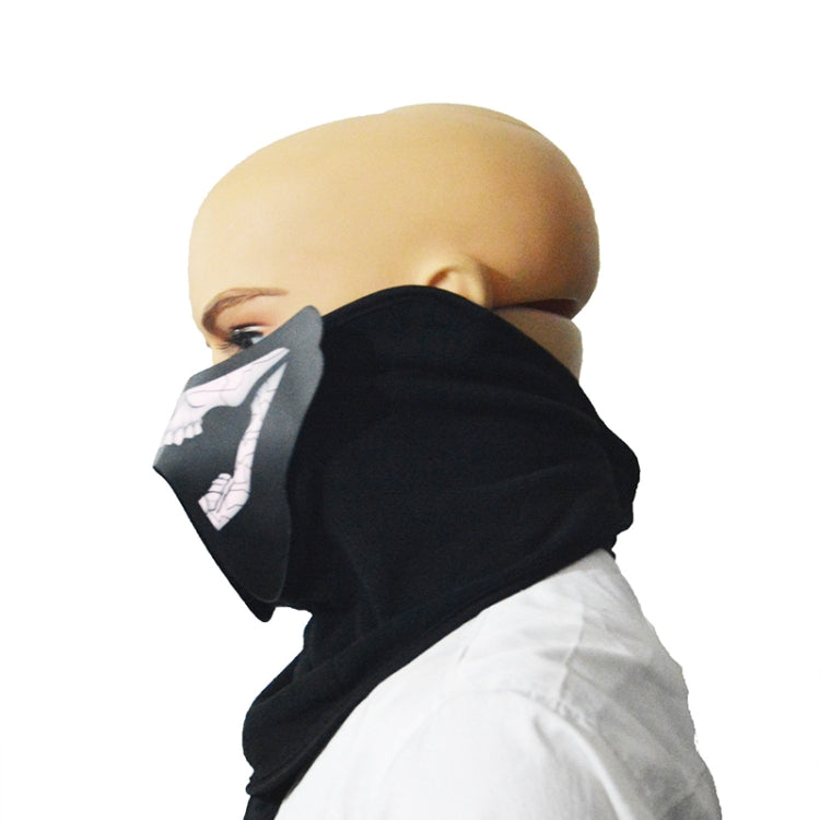 Maschera Halloween LED con controllo vocale 22x15 cm