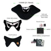 Maschera Halloween LED con controllo vocale 22x15 cm