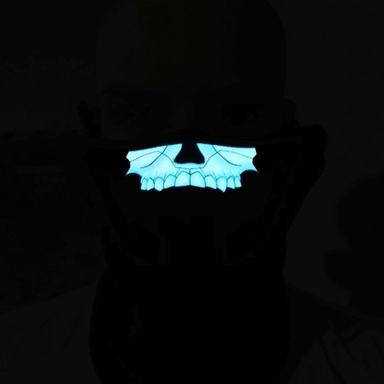Maschera Halloween LED con controllo vocale 22x15 cm
