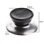 Manopola plastica con manico per coperchio universale 6 cm