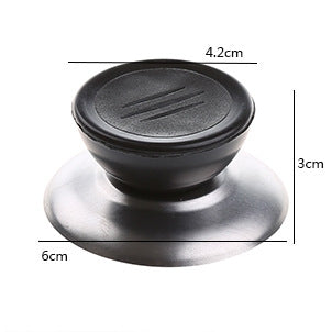 Manopola plastica con manico per coperchio universale 6 cm