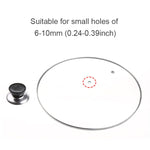 Manopola plastica con manico per coperchio universale 6 cm