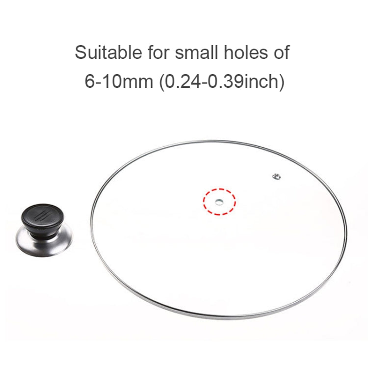 Manopola plastica con manico per coperchio universale 6 cm