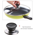 Manopola plastica con manico per coperchio universale 6 cm
