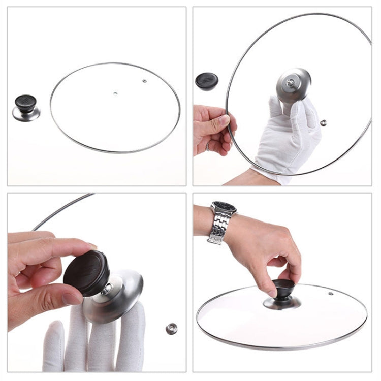 Manopola plastica con manico per coperchio universale 6 cm