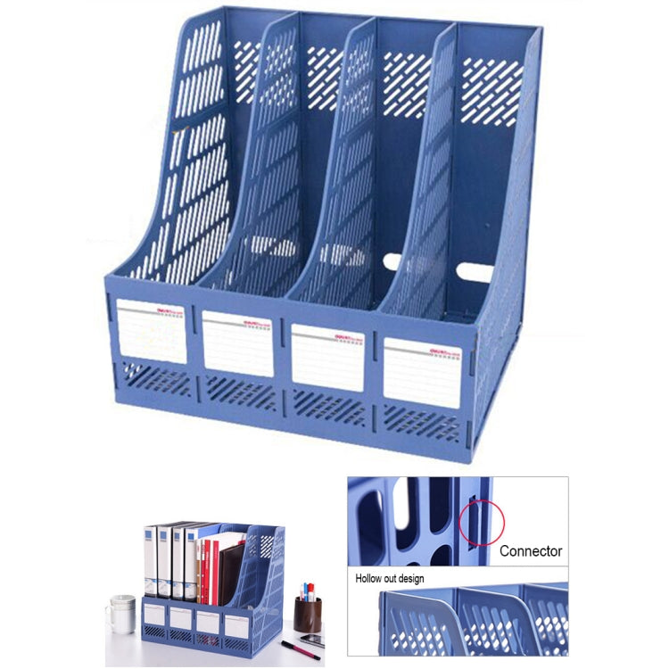 Deli 4 sezioni Organizzatore da scrivania Forniture per ufficio Accessori Scaffale da tavolo da tavolo