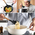 kn020 Set di utensili da cucina con spatola antiaderente in silicone con manico in legno versione A 9 in 1, A Version