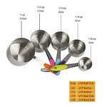 Set 10 cucchiai dosatori in acciaio inox colorati 10 in 1