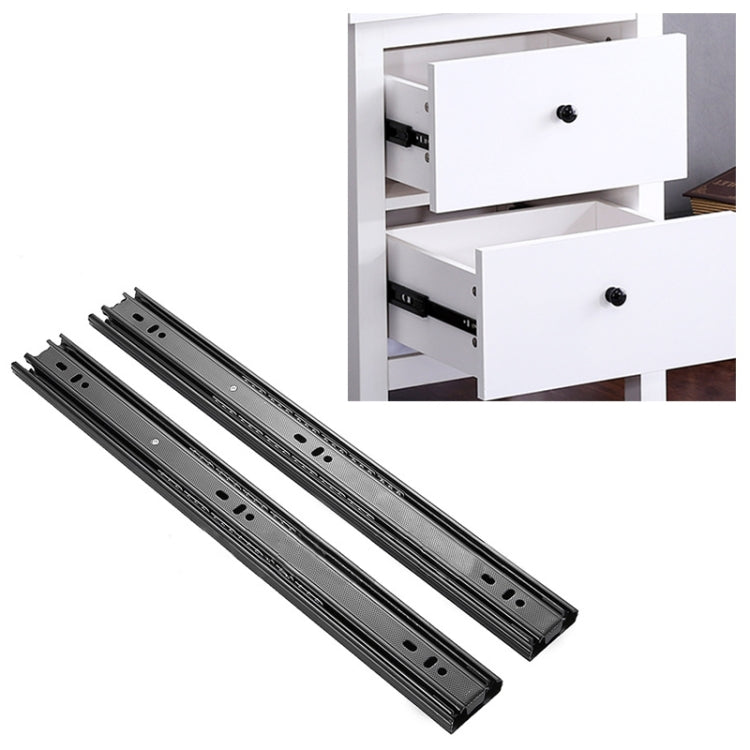Guide per cassetti scorrevoli in acciaio laminato a freddo muto a 3 sezioni da 18 pollici Lunghezza binario di scorrimento a sfera: 45 cm, 18 inches (Cold Rolled Steel)