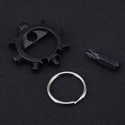 Strumenti di riparazione per biciclette per cacciaviti portachiavi portatili multifunzione da esterno, Screwdriver (Silver), Screwdriver (Black)