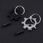 Strumenti di riparazione per biciclette per cacciaviti portachiavi portatili multifunzione da esterno, Screwdriver (Silver), Screwdriver (Black)