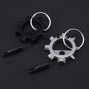 Strumenti di riparazione per biciclette per cacciaviti portachiavi portatili multifunzione da esterno, Screwdriver (Silver), Screwdriver (Black)