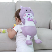 Cuscino per la testa antiurto traspirante con motivo gatto viola per bambini piccoli che camminano, Purple Cat