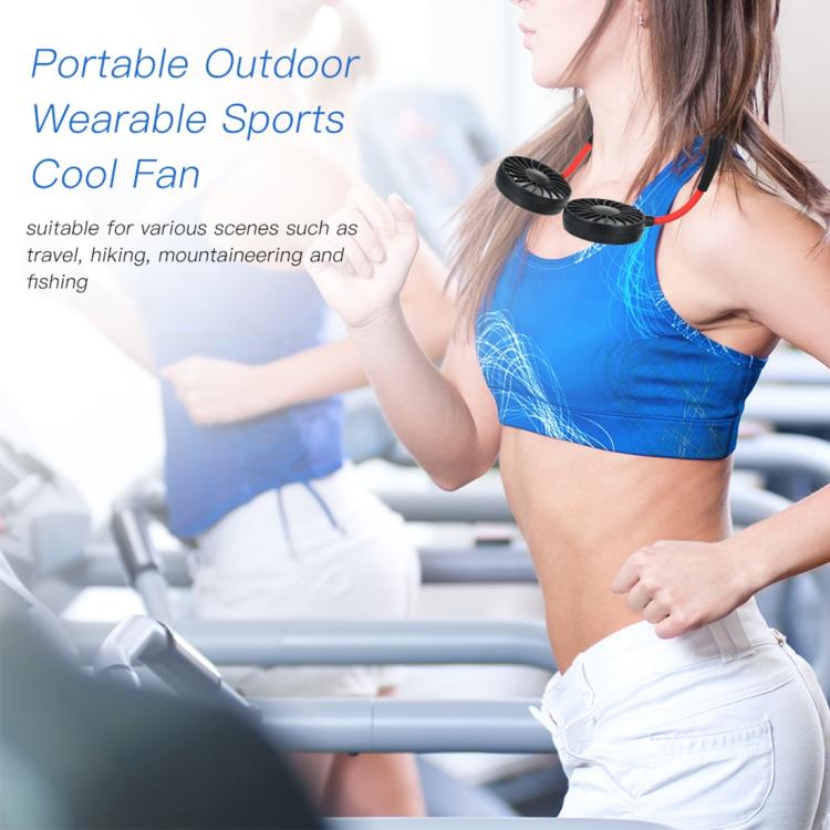 Multifunctional Portable Adjustable Wearable Sports Fan, without Aromatherapy