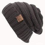 Cappelli di lana tinta unita lettera CC Cappello lavorato a maglia conciso, Black, Coffee, Pink, Green, Grey, Dark Beige, Khaki, Magenta, Beige, Navy Blue, Red, Baby Blue, White, Beown